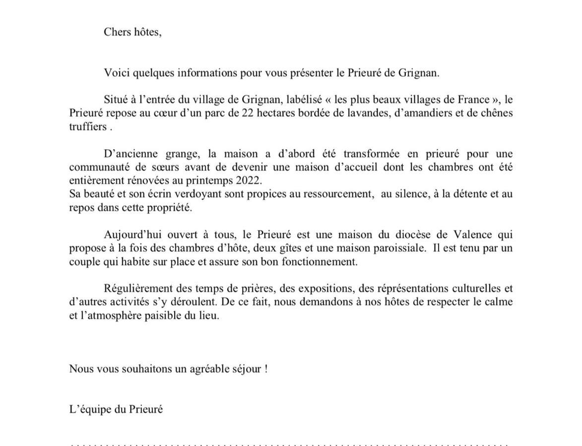 Prieure De Grignan Hotel ภายนอก รูปภาพ